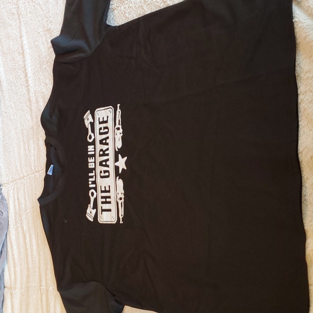 New "I'll be in the garage" shirt size xxl